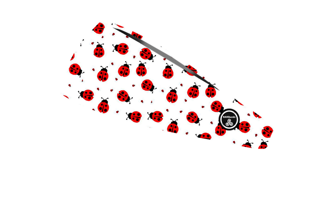 RAVEbandz The Pro - Wide Stretch Headband (Ladybugs)