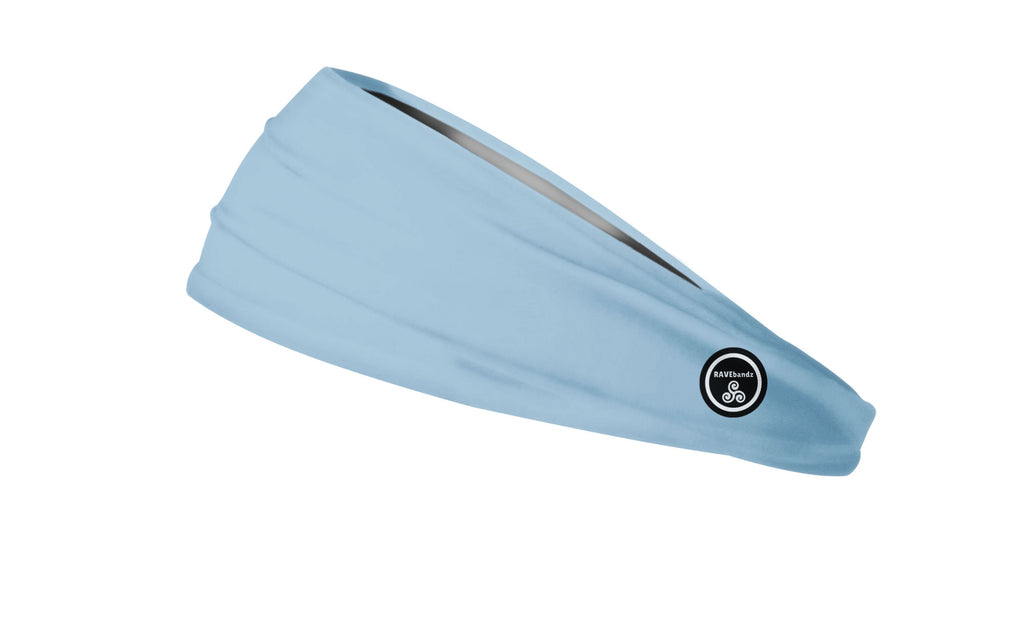 RAVEbandz The Pro - Wide Stretch Headband (Solid Light Blue)