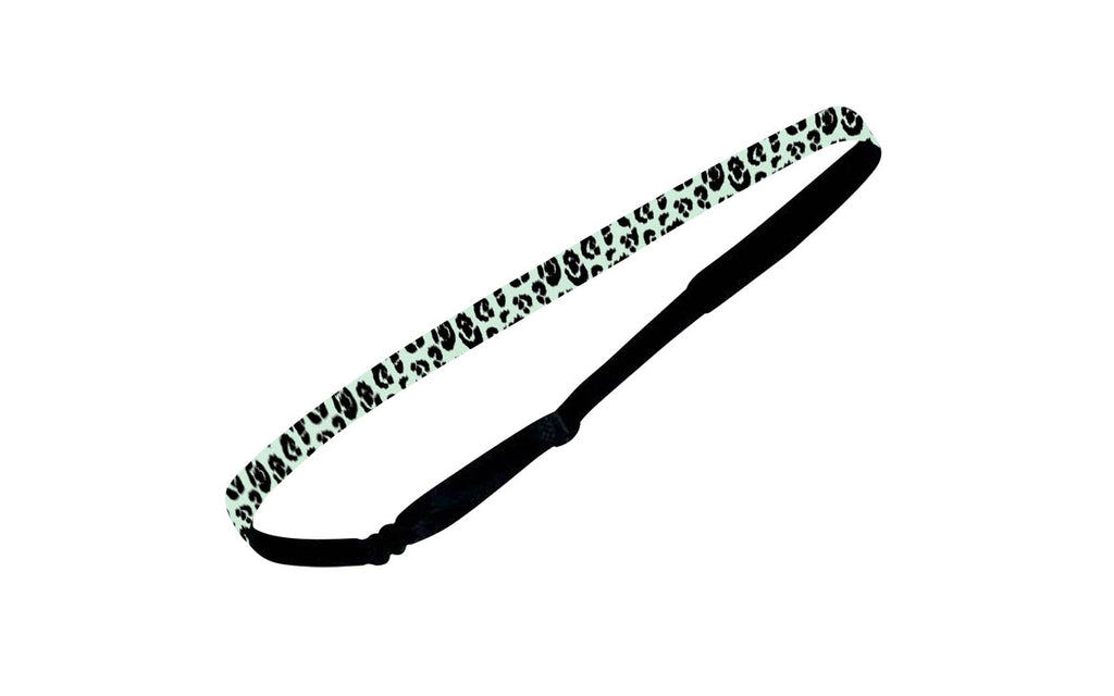 RAVEbandz Adjustable Headbands  1/2" - (Mint Leopard)
