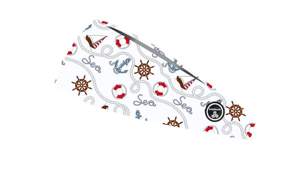 RAVEbandz The Pro - Wide Stretch Headband (Nautical By Nature)