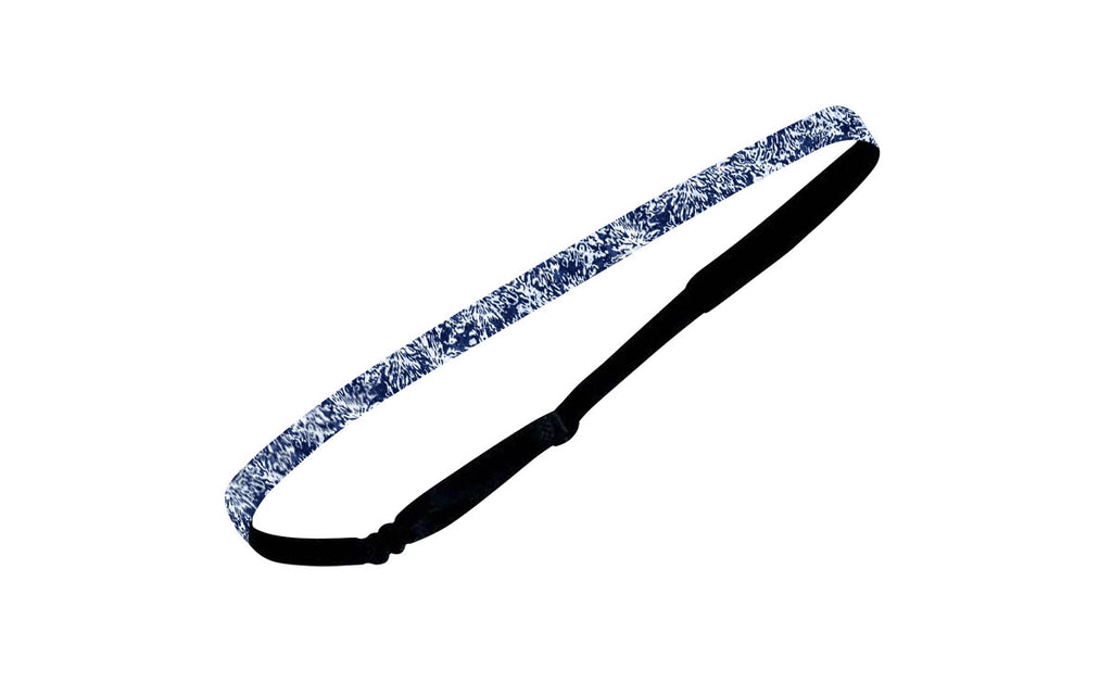 RAVEbandz Adjustable Headbands  1/2" - (Navy Shibori)