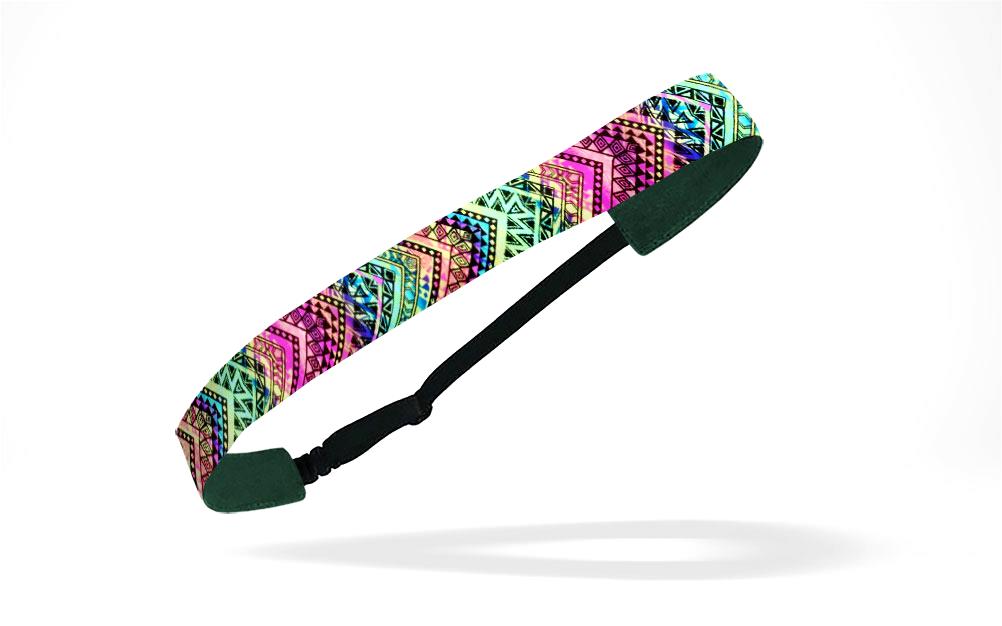 RAVEbandz Adjustable Headbands - (Neon Aztec)