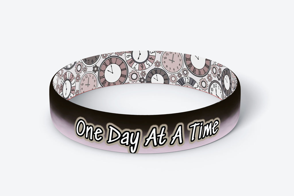 Daily Reminder Motivational Wristbands - One Day At A Time