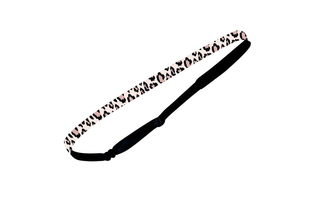 RAVEbandz Adjustable Headbands 1/2" Patterns -  (Pale Pink Leopard)