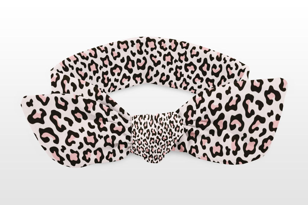 RAVEbandz The Rookie- Bow Knot Headband (Pale Leopard)