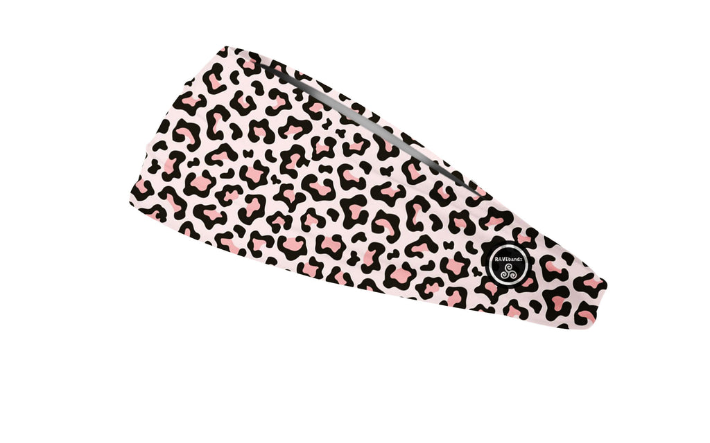 RAVEbandz The Pro - Wide Stretch Headband (Pale Leopard)