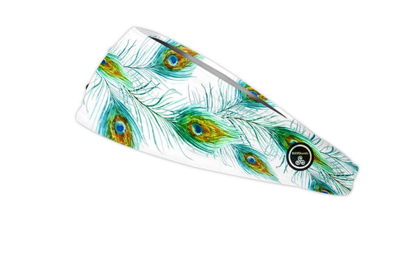 RAVEbandz The Pro - Wide Stretch Headband (Peacock)