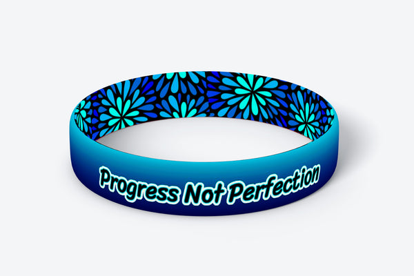 Daily Reminder Motivational Wristbands - Progress Not Perfection