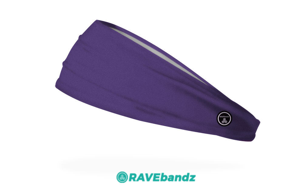 RAVEbandz The Pro - Wide Stretch Headband (Solid Purple)