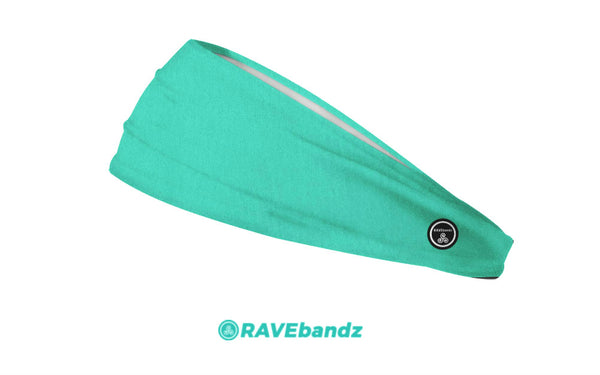 RAVEbandz The Pro - Wide Stretch Headband (Island Green)
