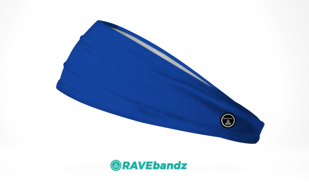 RAVEbandz The Pro - Wide Stretch Headband (Solid Royal Blue)