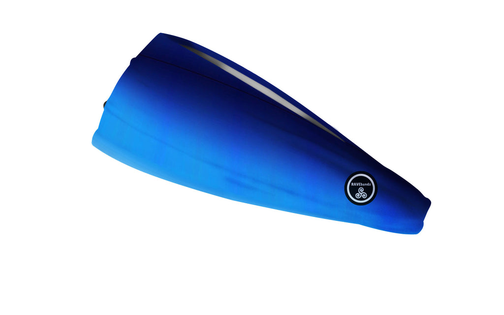 RAVEbandz The Pro - Wide Stretch Headband (Royal Blue Ombre)