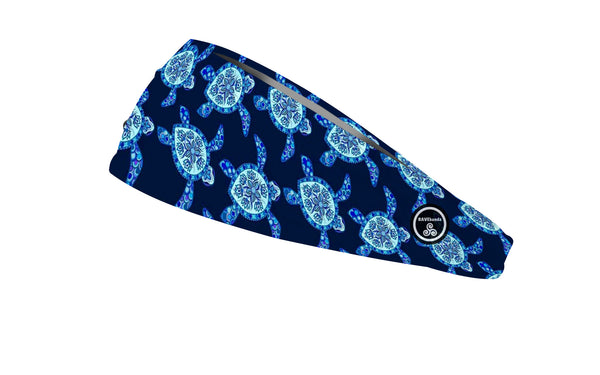 RAVEbandz The Pro - Wide Stretch Headband (Sea Turtles)
