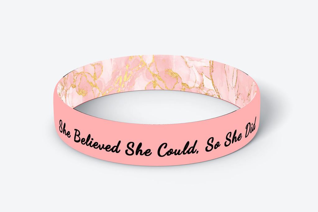 Daily Reminder Motivational Wristbands - She Believed She Could...