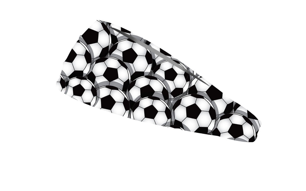 RAVEbandz The Pro - Wide Stretch Headband (Soccer Balls)