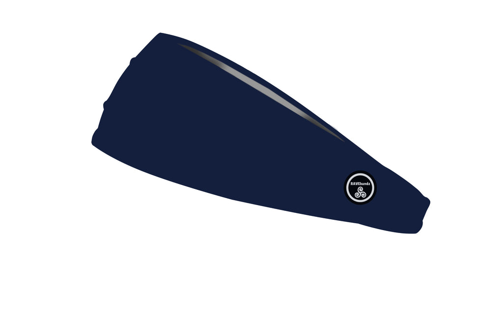 RAVEbandz The Pro - Wide Stretch Headband (Solid Navy Blue)