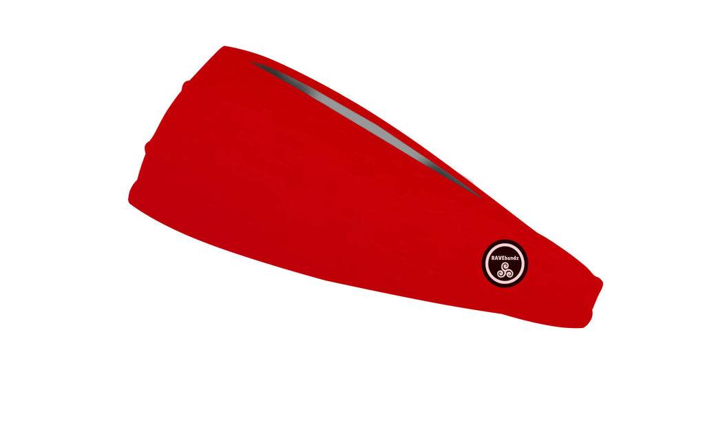 RAVEbandz The Pro - Wide Stretch Headband (Solid Red)