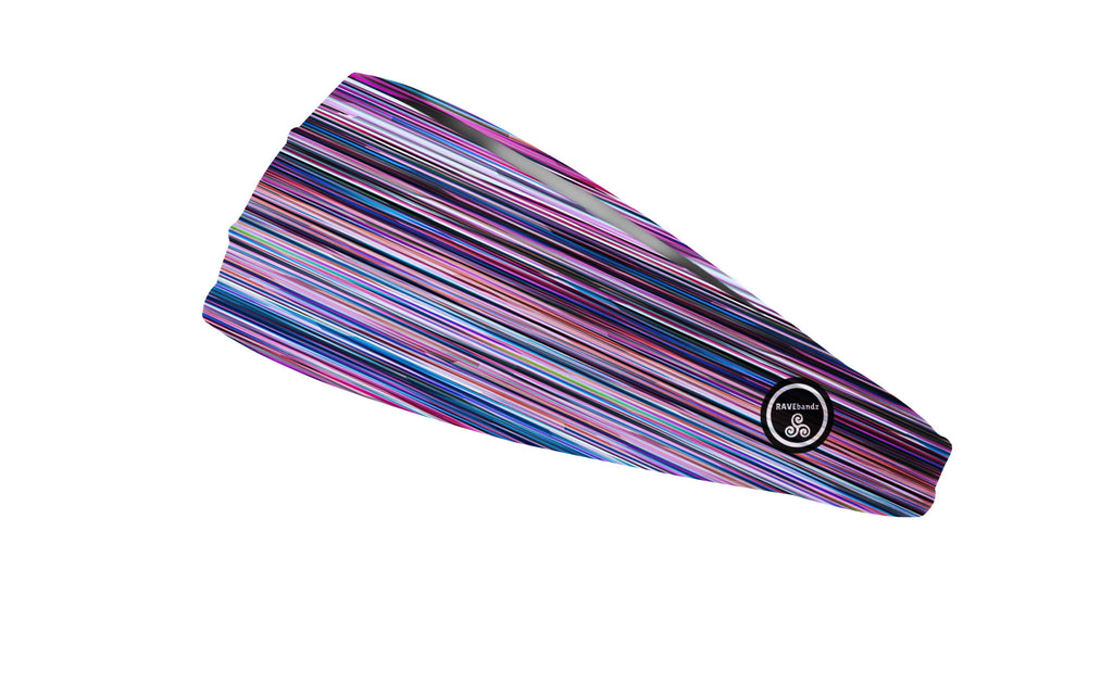 RAVEbandz The Pro - Wide Stretch Headband (Space Dye - Purple)