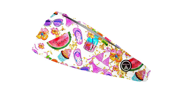 RAVEbandz The Pro - Wide Stretch Headband (Hello Summer 2)