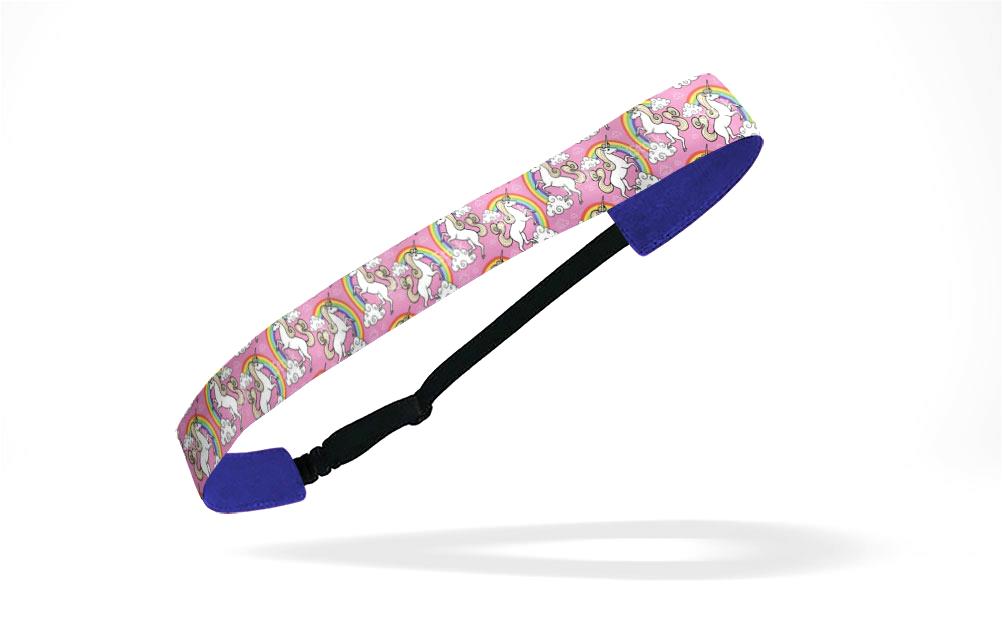 RAVEbandz Adjustable Headbands (Unicorns & Rainbows Pink)
